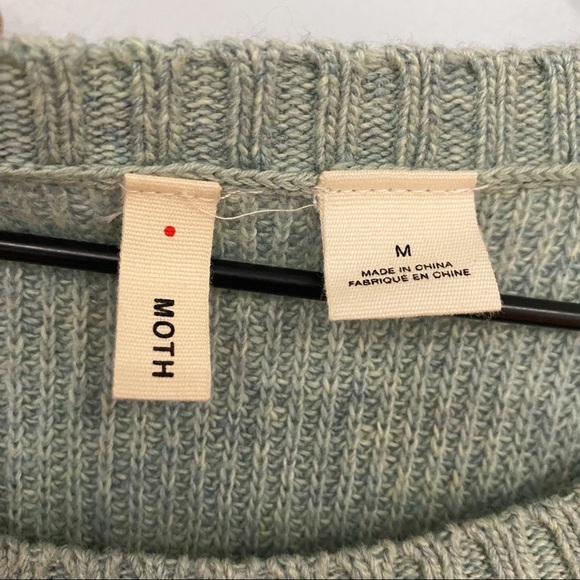 Moth by Anthropologie Lightweight Crewneck Tunic Sage Green Sz Medium - Picture 8 of 11